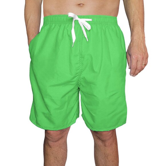 Men's Fast Dry Swim Trunks w/ Pockets Solid Bathing Beachwear Flex Board Shorts - Picture 5 of 15
